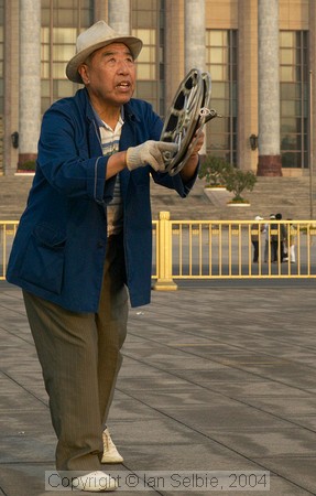 Kite flyer, Tiannanmen Square, Beijing