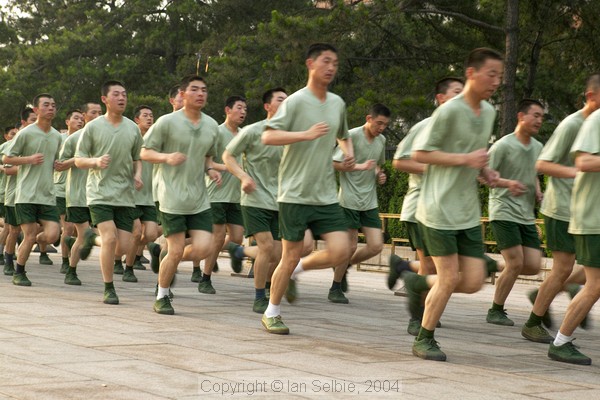 Soldiers training, Tiannanmen Square, Beijing