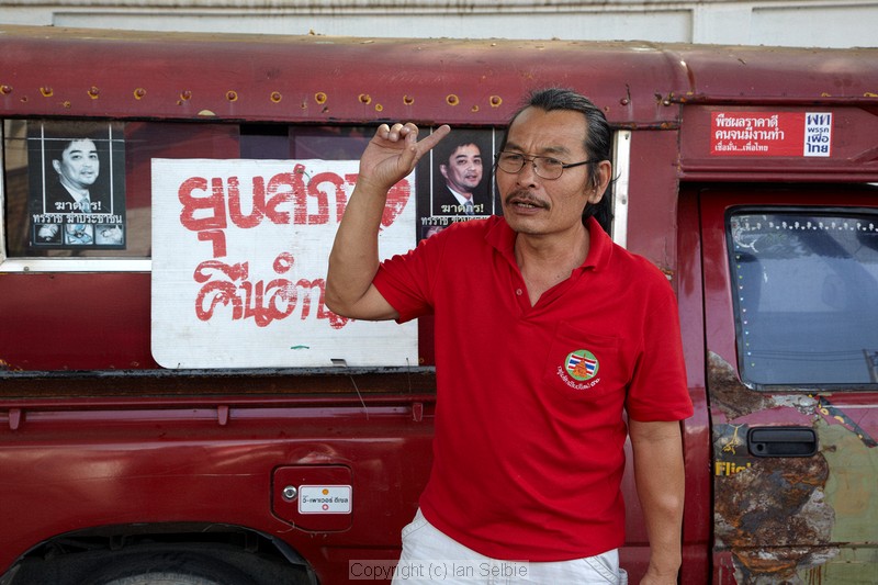 "Red Shirt" activists, Chiangmai, Thailand