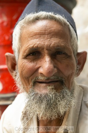 Portrait of an old bearded man, Old Delhi