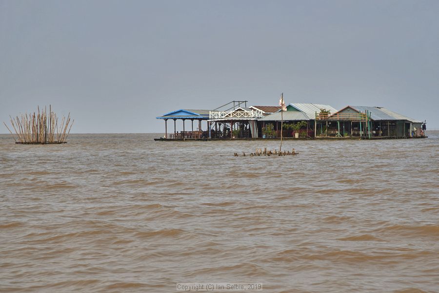 Fishing community in Kampong Phluk on Tonle Sap lake in Cambodia
