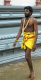 Man just completed the Thimithi (fire walking) ceremony, Singapore 2003