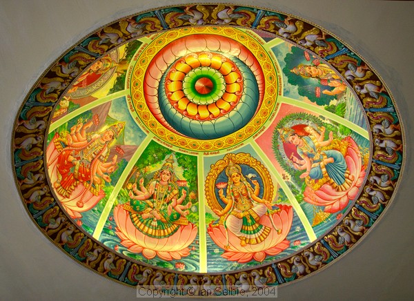 Roof painting at Sri Senpaga Vinayagar Temple, Ceylon Road, Singapore