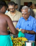 Selling bananas for celebration of the Depavali Festival at Sri Senpaga Vinayagar Temple, Ceylon Road, Singapore