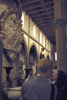 Studying the interior of  Basilica Santa Croce
