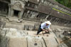 Looking down from the central tower of Angkor Wat