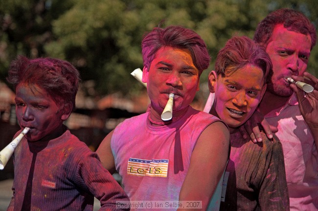 Celebrating Holi Festival, Jaipur