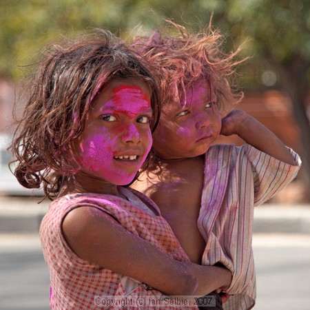 Celebrating Holi Festival, Jaipur