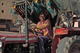 Tractor on Jaipur to Agra highway