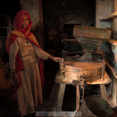 Village flour mill in Rajasthan near Jaipur
