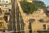The leaning temple of Shiva at Scindia Ghat, Varanasi