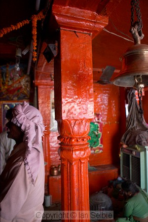 Small, rather dark and crowded temple, Varanasi