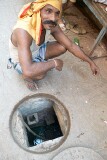 Working on the sewers, old Varanasi