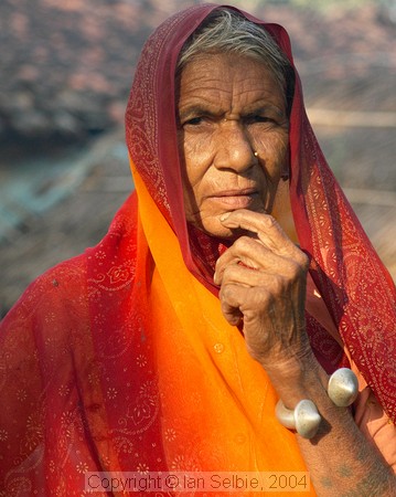 In the countryside near Varanasi: Why does he want to photograph me?