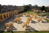 The Rashi Valaya Yantra (1 for each of the 12 zodiac signs) at the Jantar Mantar (Observatory) of Sawai Jai Singh, Jaipur