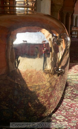 Huge silver bowl at the Citi Palace, Jaipur