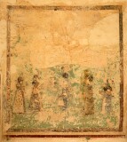 One of the original wall paintings, Amber Palace, Jaipur