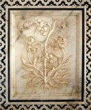 Marble relief combining fish, scorpion, flower and bird, Amber Palace, Jaipur