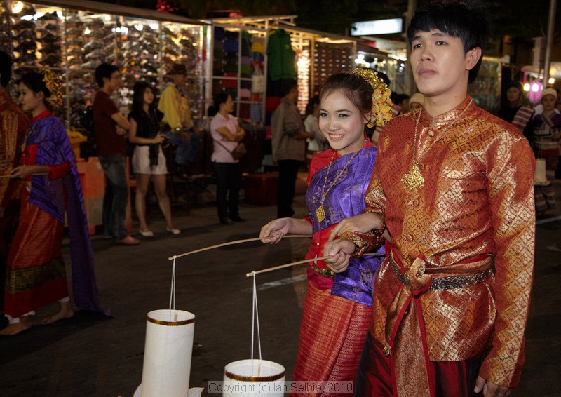 Loi Krathong (Floating Lantern) Festival, Chiangmai, Thailand