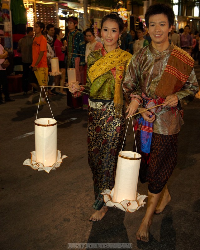 Loi Krathong (Floating Lantern) Festival, Chiangmai, Thailand