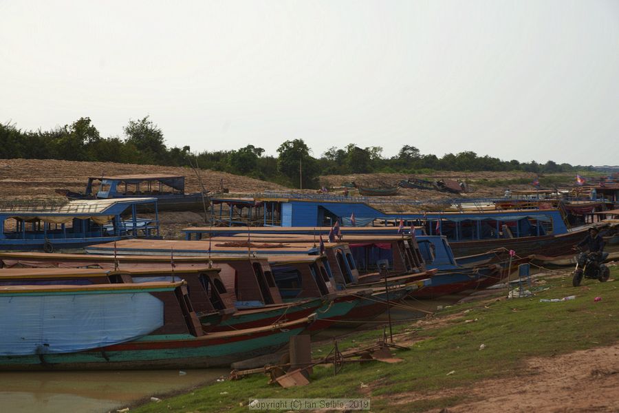 Fishing community in Kampong Phluk on Tonle Sap lake in Cambodia