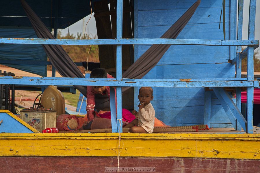 Fishing community in Kampong Phluk on Tonle Sap lake in Cambodia