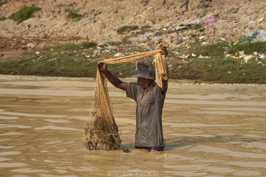 Fishing community in Kampong Phluk on Tonle Sap lake in Cambodia