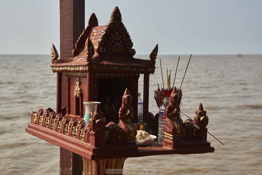 Fishing community in Kampong Phluk on Tonle Sap lake in Cambodia