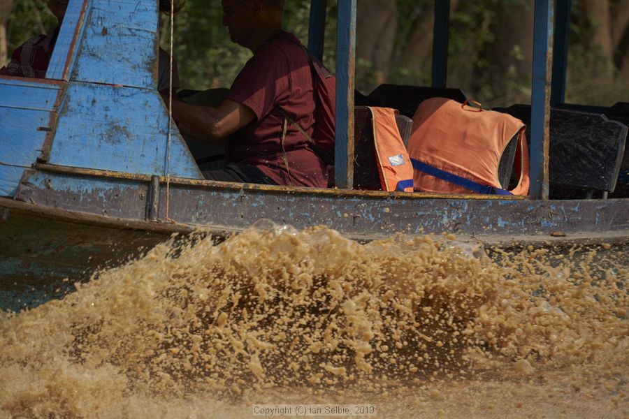 Fishing community in Kampong Phluk on Tonle Sap lake in Cambodia