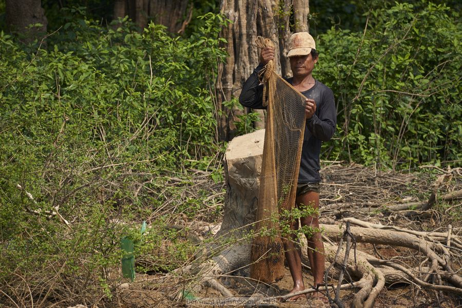Fishing community in Kampong Phluk on Tonle Sap lake in Cambodia