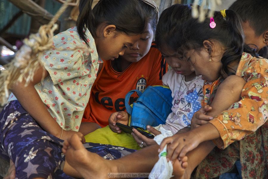 Fishing community in Kampong Phluk on Tonle Sap lake in Cambodia