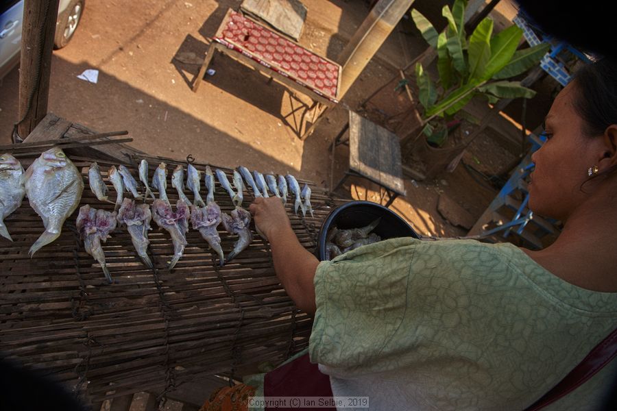 Fishing community in Kampong Phluk on Tonle Sap lake in Cambodia