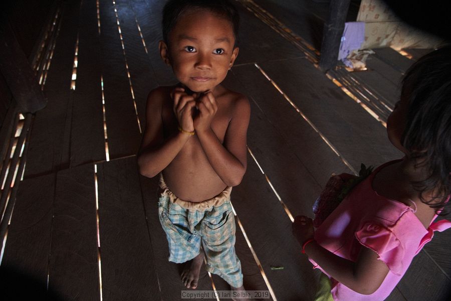 Fishing community in Kampong Phluk on Tonle Sap lake in Cambodia