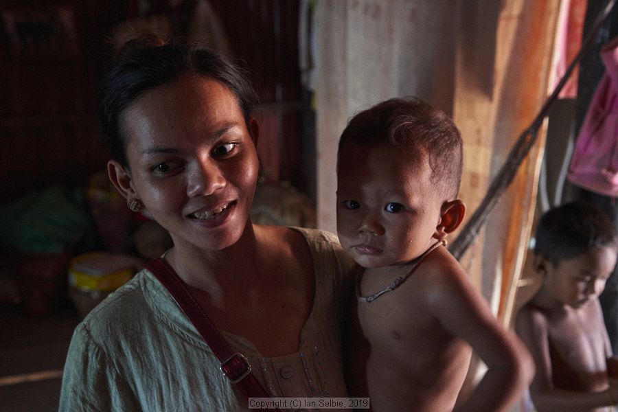 Fishing community in Kampong Phluk on Tonle Sap lake in Cambodia