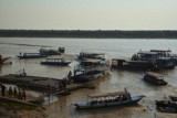 Fishing community in Chong Khneas on the Siem Reap river and floating on the Tonle Sap lake in Cambodia