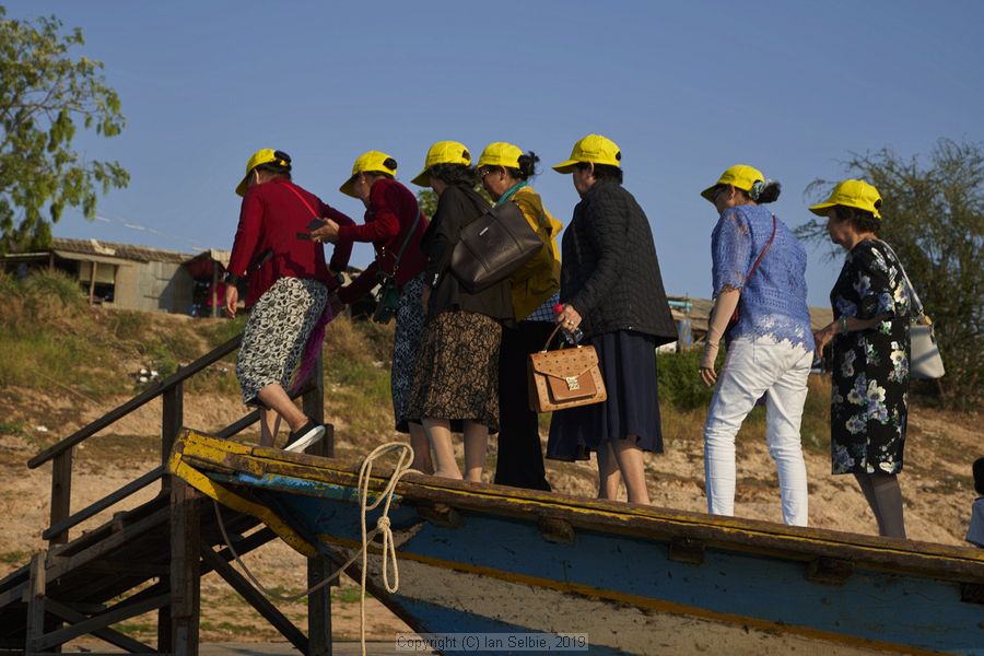 Fishing community in Chong Khneas on the Siem Reap river and floating on the Tonle Sap lake in Cambodia