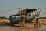 Fishing community in Chong Khneas on the Siem Reap river and floating on the Tonle Sap lake in Cambodia