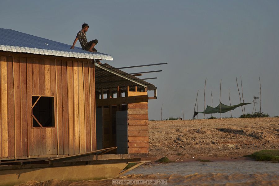 Fishing community in Chong Khneas on the Siem Reap river and floating on the Tonle Sap lake in Cambodia