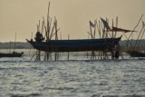 Fishing community in Chong Khneas on the Siem Reap river and floating on the Tonle Sap lake in Cambodia