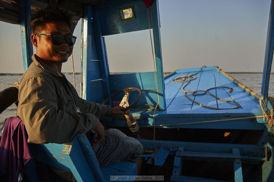 Fishing community in Chong Khneas on the Siem Reap river and floating on the Tonle Sap lake in Cambodia
