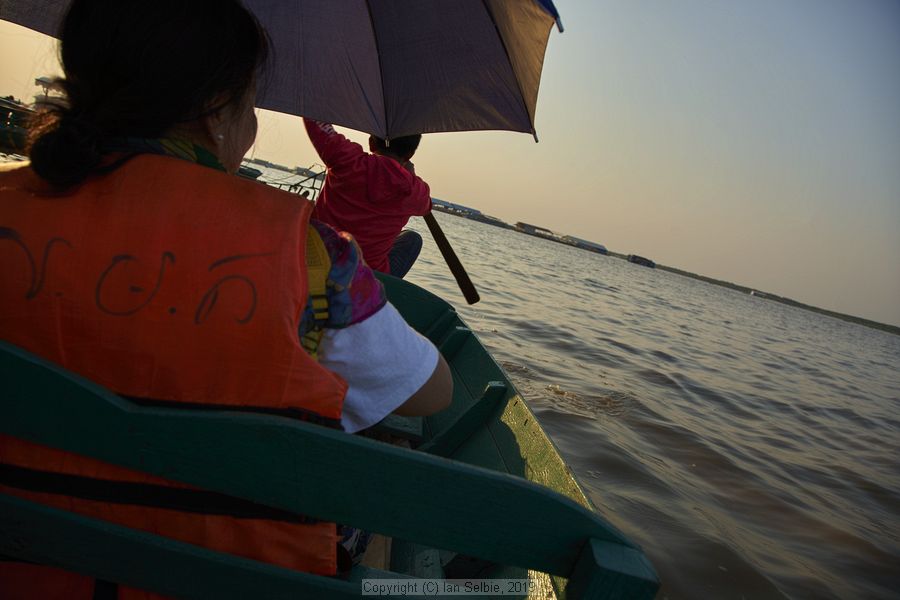 Fishing community in Chong Khneas on the Siem Reap river and floating on the Tonle Sap lake in Cambodia