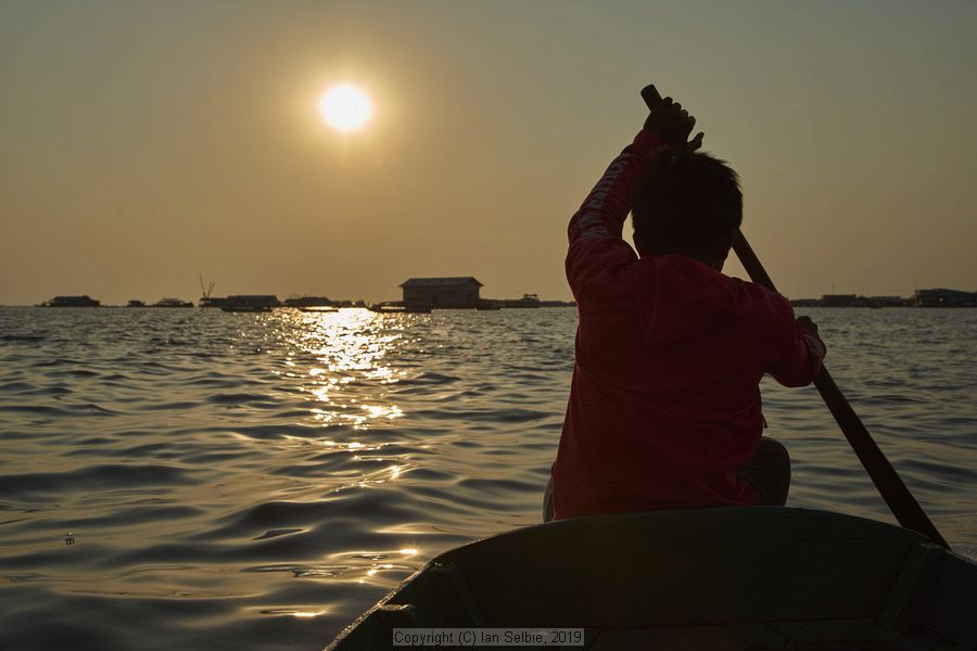 Fishing community in Chong Khneas on the Siem Reap river and floating on the Tonle Sap lake in Cambodia