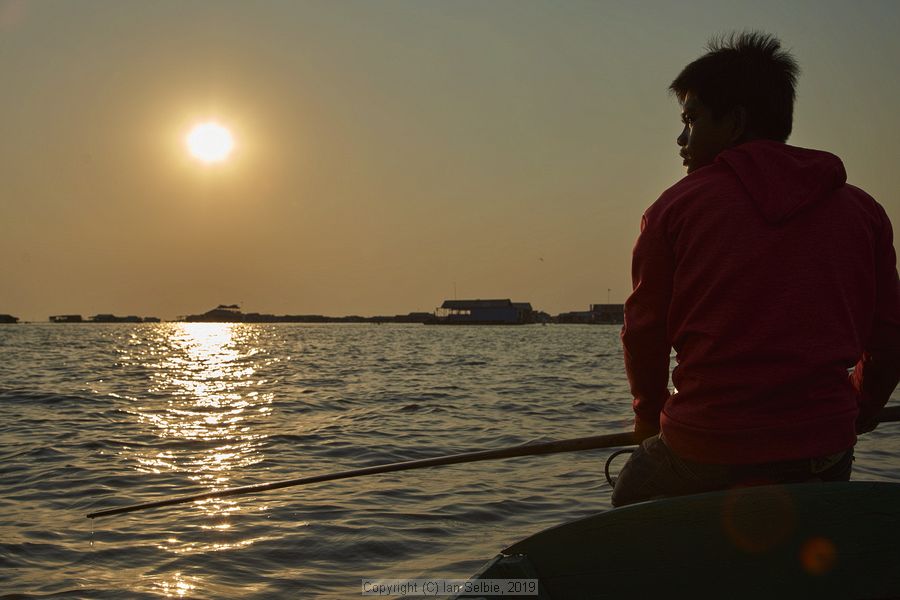 Fishing community in Chong Khneas on the Siem Reap river and floating on the Tonle Sap lake in Cambodia