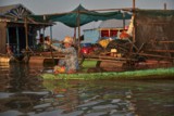 Fishing community in Chong Khneas on the Siem Reap river and floating on the Tonle Sap lake in Cambodia