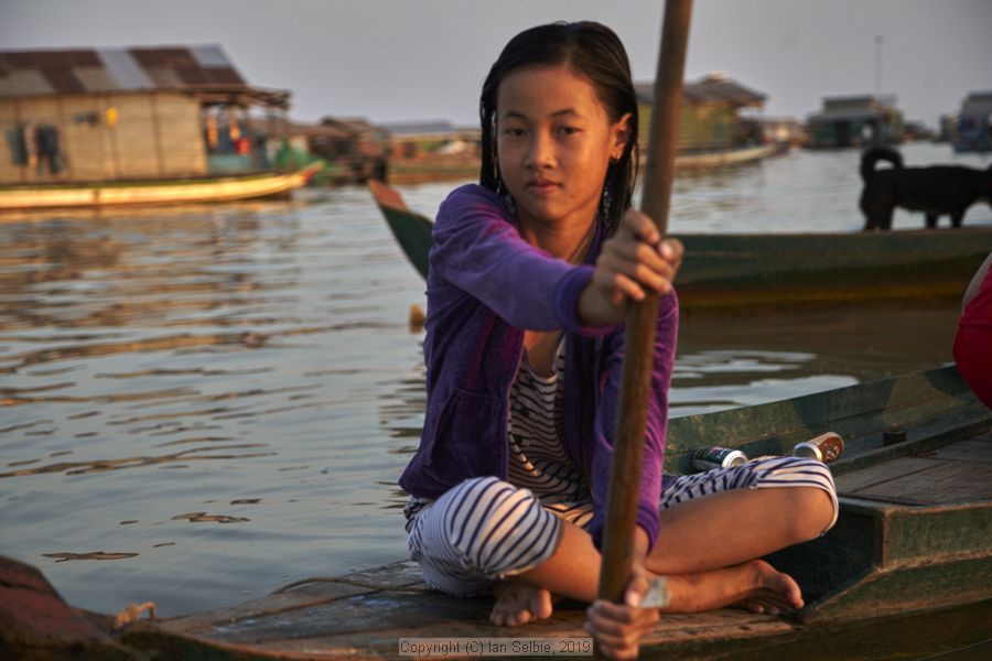 Fishing community in Chong Khneas on the Siem Reap river and floating on the Tonle Sap lake in Cambodia