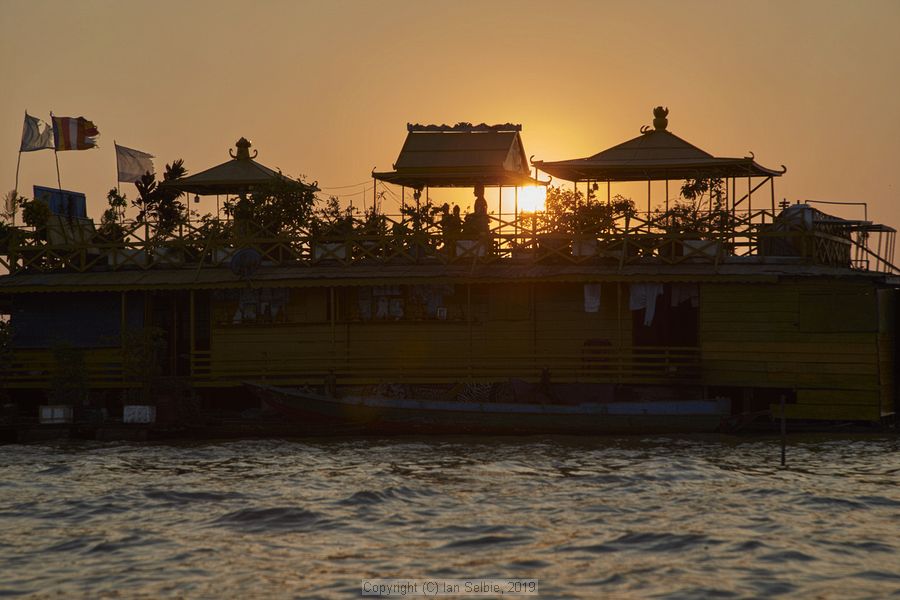 Fishing community in Chong Khneas on the Siem Reap river and floating on the Tonle Sap lake in Cambodia