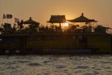 Fishing community in Chong Khneas on the Siem Reap river and floating on the Tonle Sap lake in Cambodia