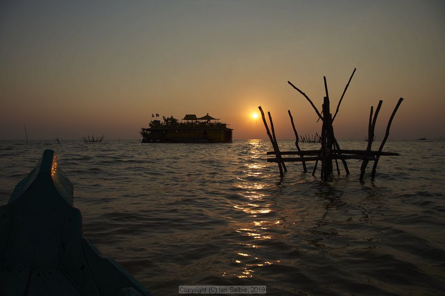 Fishing community in Chong Khneas on the Siem Reap river and floating on the Tonle Sap lake in Cambodia