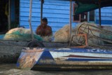 Fishing community in Chong Khneas on the Siem Reap river and floating on the Tonle Sap lake in Cambodia