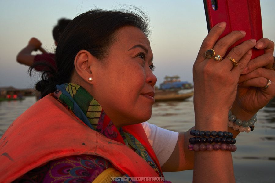 Fishing community in Chong Khneas on the Siem Reap river and floating on the Tonle Sap lake in Cambodia